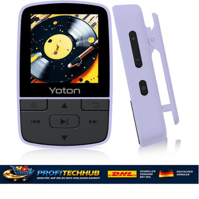 YOTON MP3-Player Bluetooth 5.2 HiFi FM Radio Sprachaufnahme 128