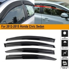 For 2012-2015 Honda Civic Sedan Smoke Window Visors Sun Rain Guards Vent Shade For 2012-2015 Honda Civic Sedan Smoke Window Visors Sun Rain Guards Vent Shade