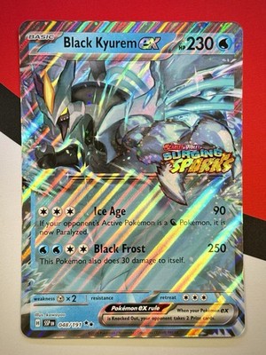 JUMBO Black Kyurem ex Oversized 048/191 Surging Sparks Stamped