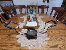 Antique Barbour Silver Co Quadruple Brides Bridal Basket 1860-1910s Pattern 273