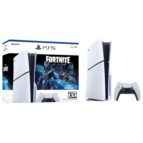 Sony PlayStation 5 Slim Disc PS5 Fortnite Cobalt Star Bundle