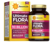 Renew Life Women’s Care Probiotic 90 Billion CFU 60 Capsules Exp 09/26