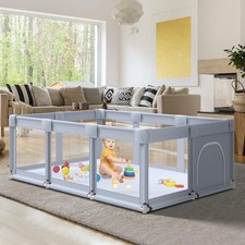 74 50 Large Baby Playpen W/mat, Baby Playard for Babies Toddlers, Fshibila