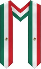 Graduation Stole Mexico Flag Satin Sash Class of 2026 International Student 72  