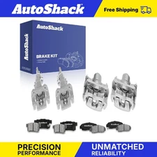 Front Rear Brake Calipers Ceramic Pads for 2003-2007 Honda Accord