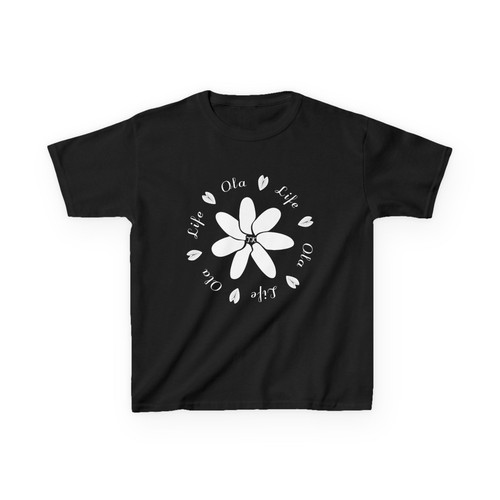 Youth Back to School Hawaiian Shirt Life & Ola Heavy Cotton Durable Tee - Picture 7 of 8