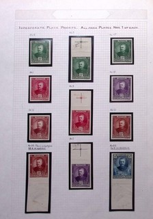 MONACO: Selezione Prove Targhe Imperforate Ex Collezione Old Time Pagina Album