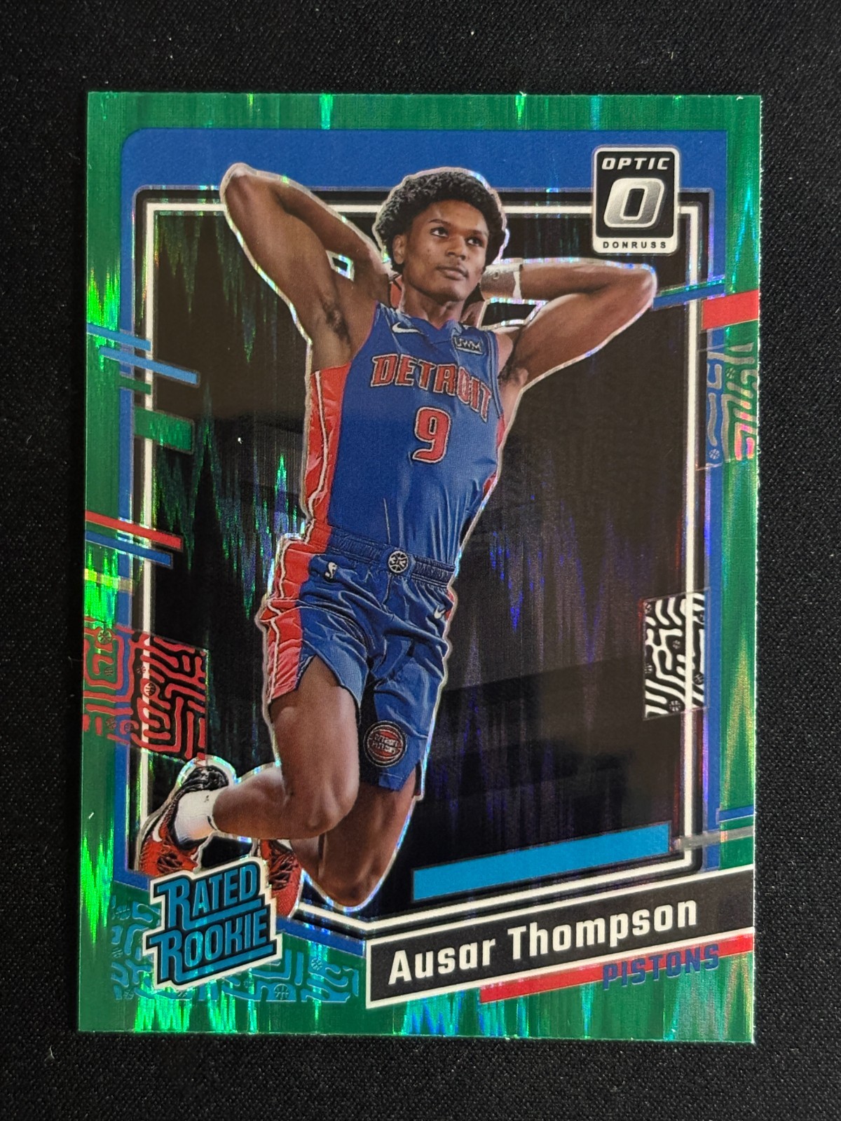 2023-24 Donruss Optic Ausar Thompson Green Shock Prizm Rated Rookie