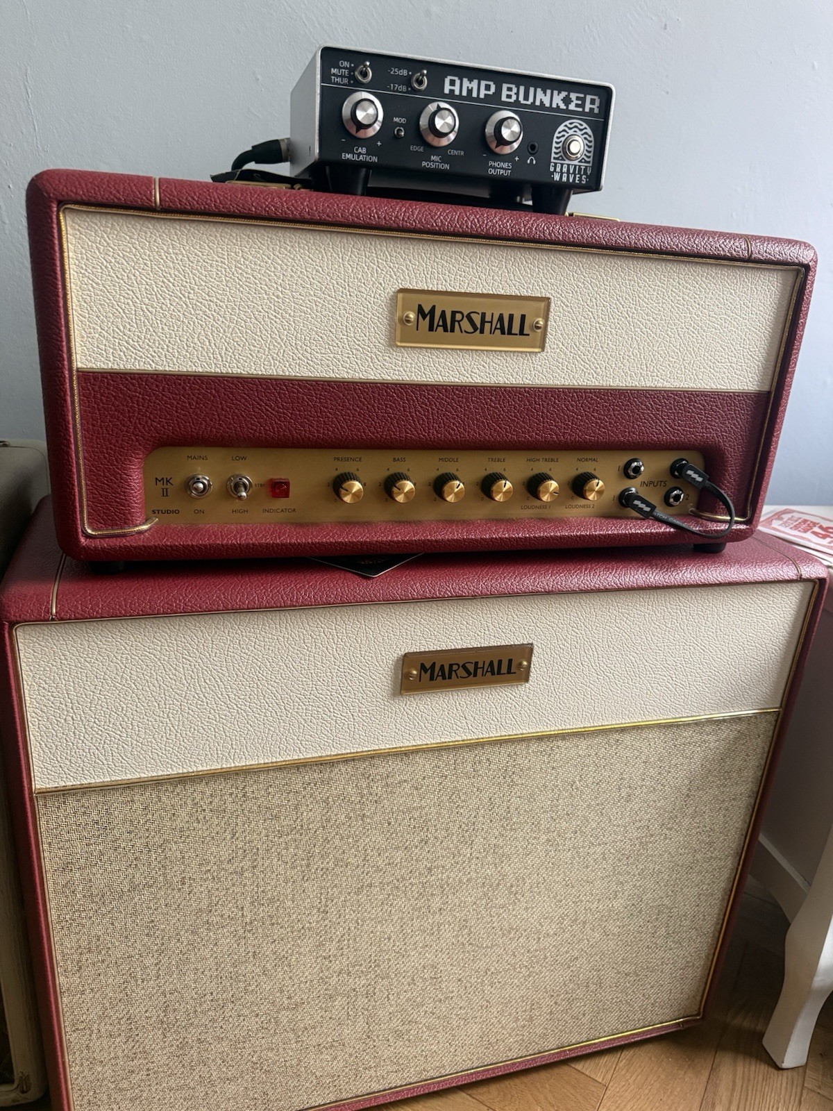 Marshall SV20H Studio Vintage Plexi 20W Valve Amplifier Head With HW 1x12 Cab