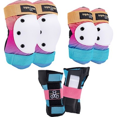 Triple 8 Skateboard Pads Saver Series 3-Pack Knee, Elbow, & Wrist Pad Set