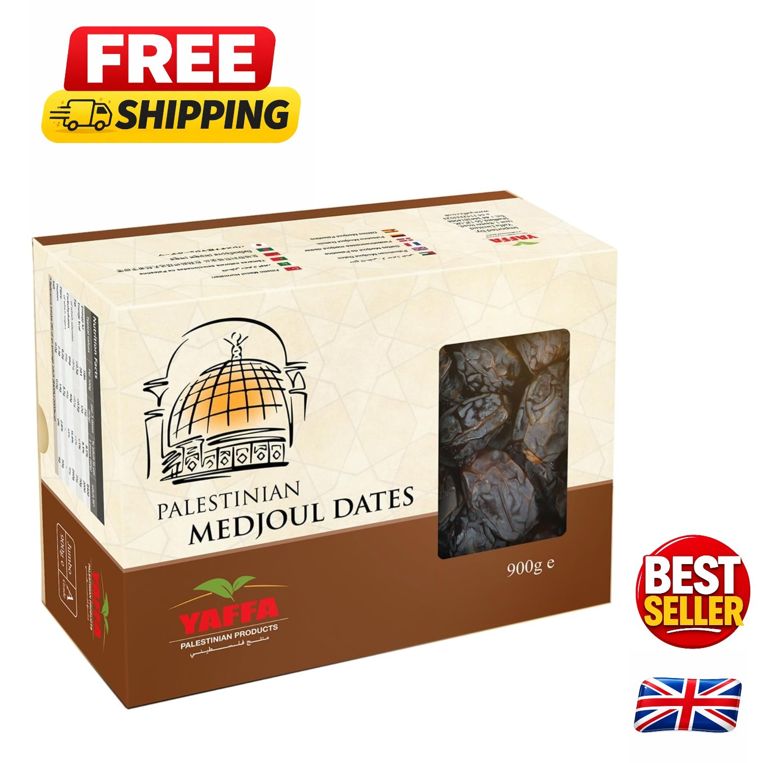 Delicious Jumbo Medjool Dates - All Natural & Sugar-Free, Sustainably Grown 900g
