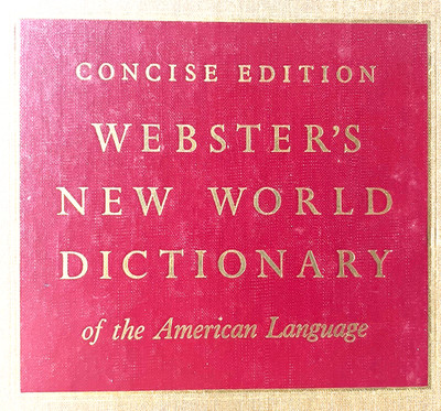 Websters New World Dictionary of The American Language Concise Edition 1960 HC