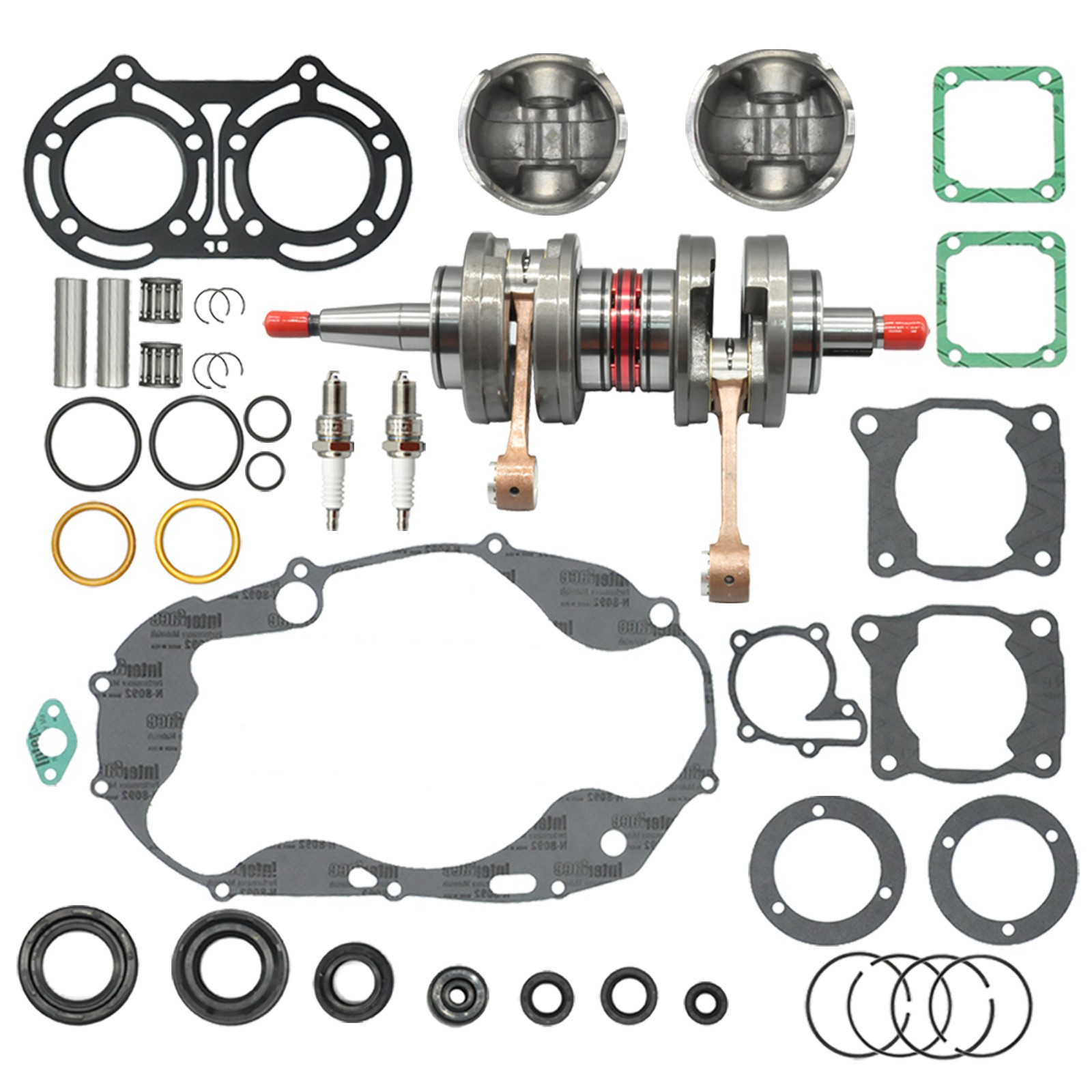 For Yamaha Banshee 350 YFZ350 1987-2006 Crank 64mm Pistons Seals Gasket Ket