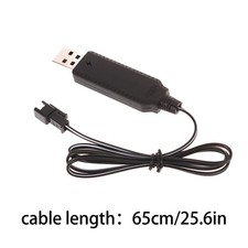 USB Charger Cable For 3.7V Lithium Battery Charger SM-2P RC Car Aircraft Parts