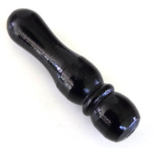 Antique Islamic Prayer Imam Minaret Black Wood Bead 1.25"