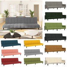 Schlafsofa 2-Sitzer Sofa Schlafcouch Tagesbett Gästebett Sofabett Samt vidaXL