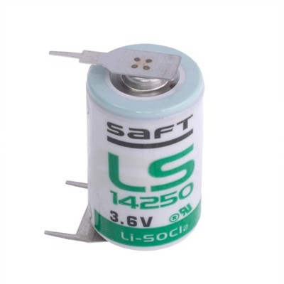 SAFT LS14250 3PF RP Lithium Batterie 1/2 AA 3,6V Li-SOCl  1200mAh 3 Pins
