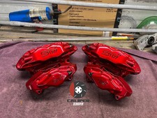 Fits 2008-2017 Subaru Wrx Sti Front Brake Calipers Front And Rear Powder Coated