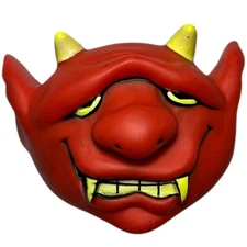 Vintage Halloween Red Devil Door Knob Cover Thick Vinyl 80s 90s