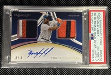 2020 Immaculate Coll. Jordan Alvarez Player Worn Autograph #DMSYA Bookend 15/15