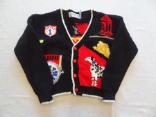 Vintage The Eagle s Eye For Children Sweater Button Kids Medium 5-6 Fire Chief