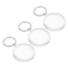3 x Plastic Coin Holder Keychain Coin Case with Key Ring for Coin Silver