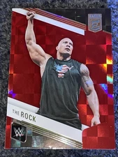 2023 Panini Donruss Elite WWE Legends The Rock #142 Red Checkerboard SP