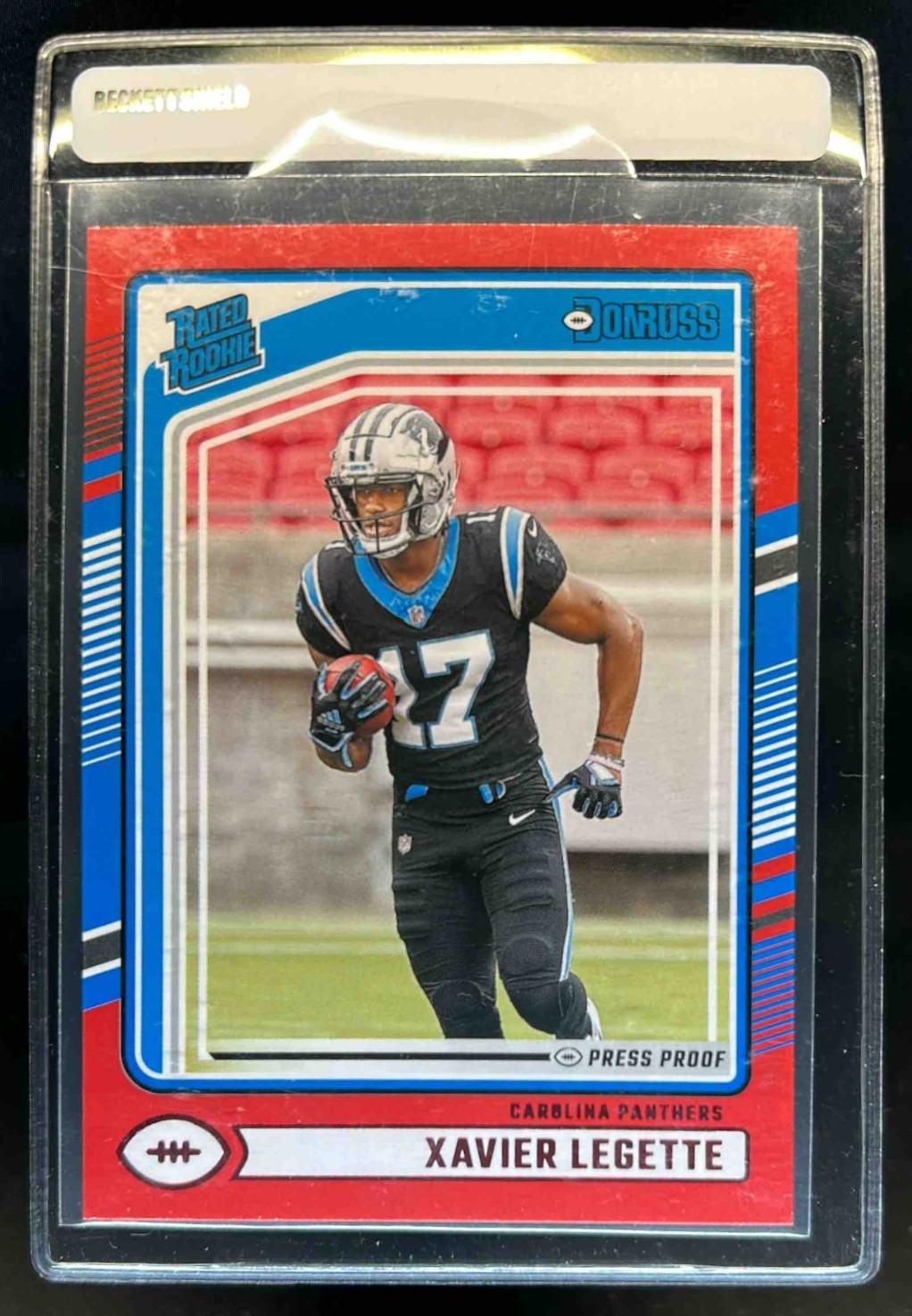 2024 Donruss Xavier Legette Press Proof Red Rated Rookie #323 Panthers