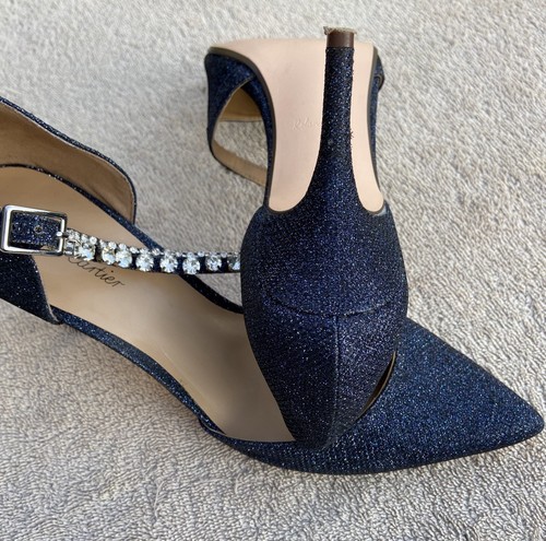 Roland Cartier midnight navy blue gem court shoes-glitter sparkly- Prom-UK 7 EUC - Bild 23 von 24