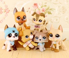 Great Dane Collie LPS Toy for Girl Pet Figure Collectible Mini Dog Kid Gift Toy