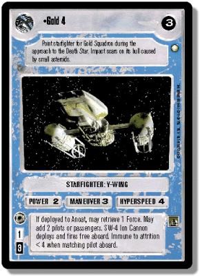 Gold 4 Star Wars CCG Decipher Special Edition