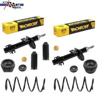 2X Monroe StossdÄMpfer + Domlager + Protection Kit + Federn Vorne FÜR Vag