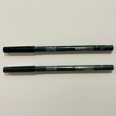 MAKE UP FOR EVER Aqua Resist Color Pencil Eyeliners #06 FOREST 2pk Sealed New