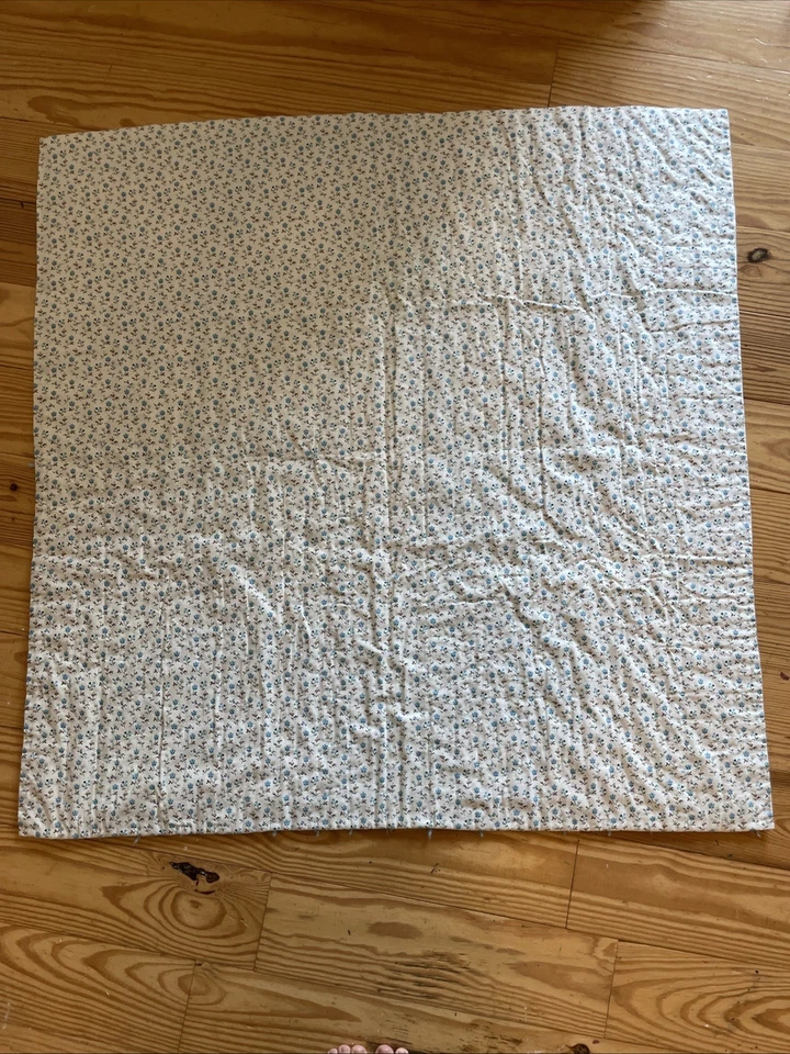 Manta/colcha para bebé gansos azules temática años 80 hecha a mano hogar libre de humo Foto 2 de 4