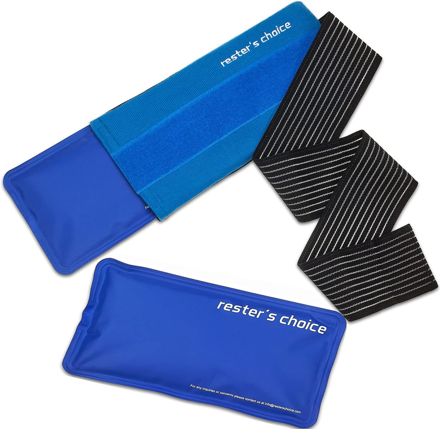 2 Soft Gel Ice Packs for Injuries Reusable with Extra Comfy Adjustable ...