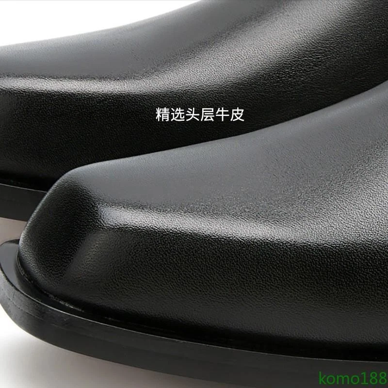 Zapatillas de vestir formales de cuero genuino informales para hombre Foto 3 de 4