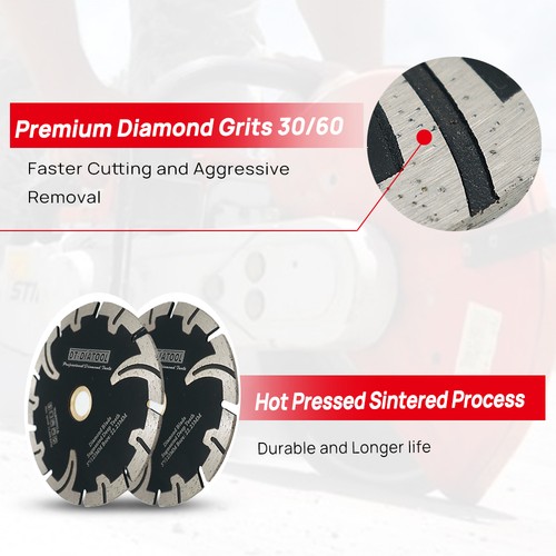 9"/230mm Dry Diamond Saw Blade Cuts Granite Marble Cutting Disc Grinder Wheel - Picture 2 of 8