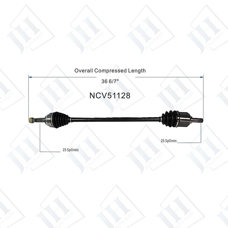 Eje CV pasajero delantero derecho original para Mitsubishi Mirage L4 1997-02 1,5 L tracción delantera Foto 2 de 4