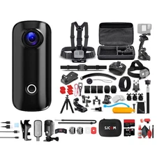 SJCAM C100 Plus Action Camera (Black) Bundle