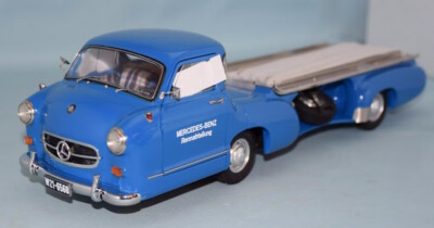 CMC 1/18 Mercedes-Benz Racing Car Transporter The blue Wonder | eBay
