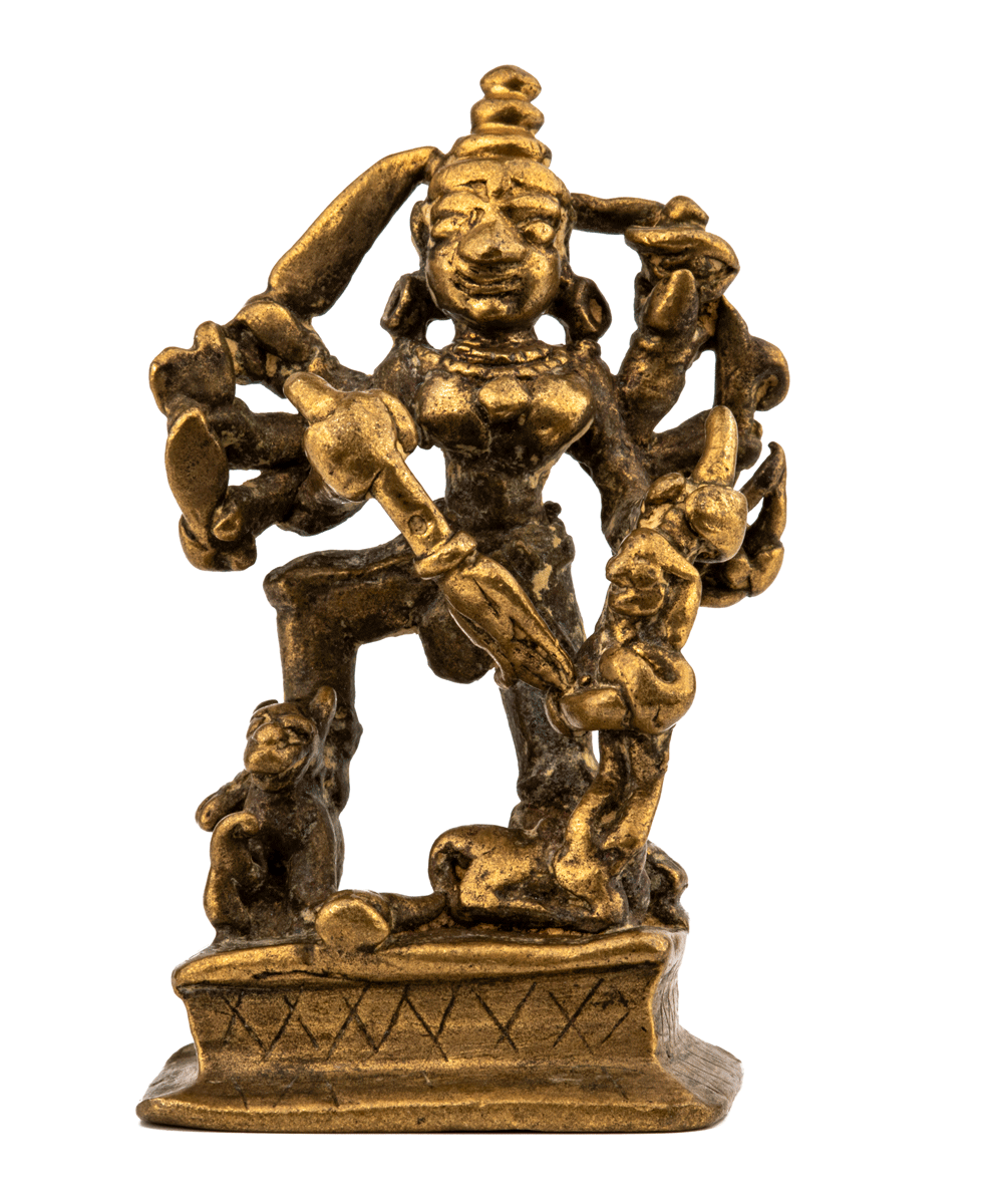 A 17th-18th Century Indian Copper Alloy Durga Shrine