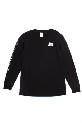 RIPNDIP Lord Nermal Pocket Tee LS Black Long Sleeve Langarm Shirt
