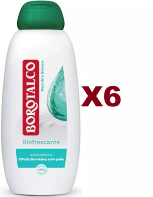 6 PCS BOROTHALCO REFRESHING WHITE MOSS BATH FOAM 450ML BATH FOAM