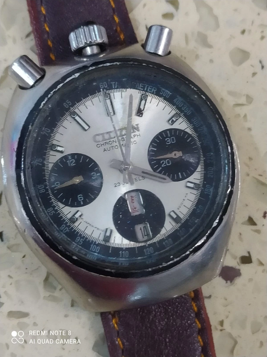 EARLY CITIZEN BULLHEAD 8110 PANDA CHRONOGRAPH 1974 citizen 67 9020 work