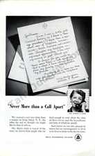 1956 AT&T Bell System Telephones Collectible Print AD Mrs. Alberta F Barse (918)