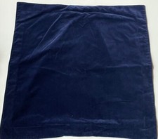 RARE Single RALPH Lauren BLUE Velvet European EURO Pillow Sham EUC Blue Tag