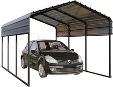 10 x 15 ft Outdoor Carport Canopy Heavy Duty Metal Carport Car Shelter Shade