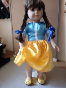 american girl doll white dress