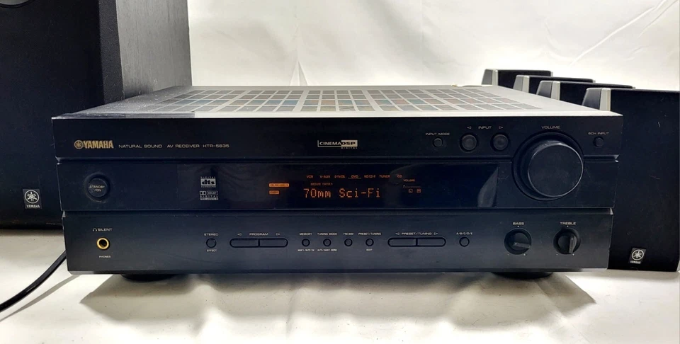 Yamaha HTR-5635 Natural Sound AV Receiver Amplifier w/ Subwoofer & 4 Satellites - Image 2 of 4
