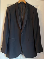 John Lewis Mens Regular Fit Wool Rich Black Tuxedo Jacket 42R
